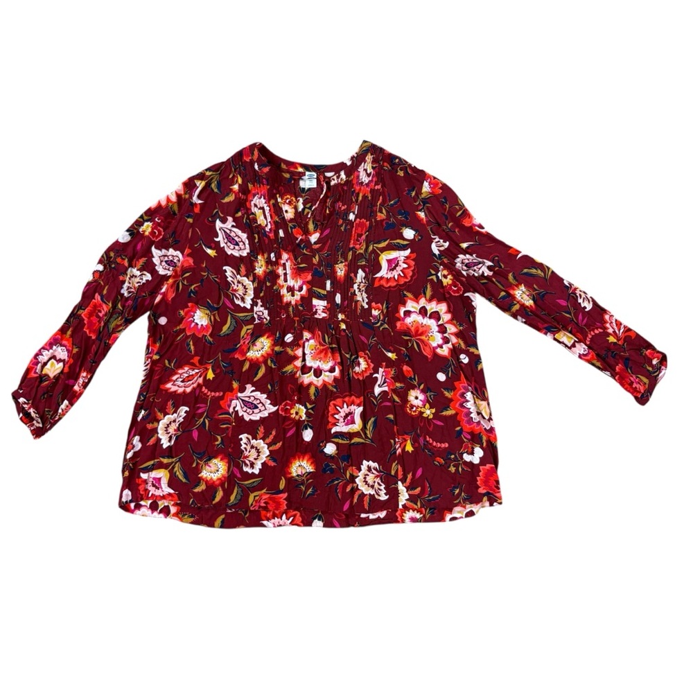 Woman’s Old Navy floral peasant boho blouse size XXL